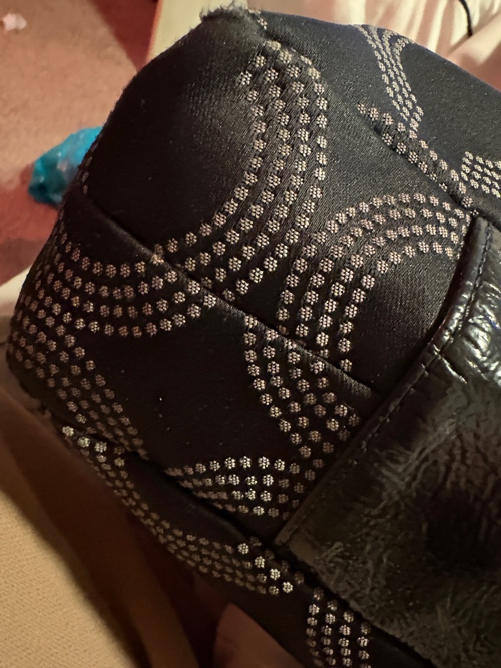 Coach Black Signature Jacquard Nylon Tote with Patent Leather Trim - Picture 8 of 13